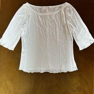 We The Free White Ribbed Women's Crop Top